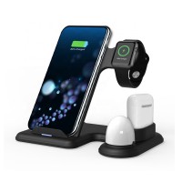 Portable wireless charger stand 4 in 1 wireless charging Station dock 15W for iphone apple watch for airpods pro