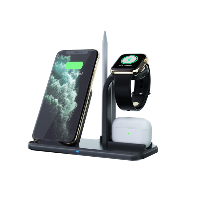 Fast Qi wireless Phone Charger Wireless Charging Station For Airpods iPhone Samsung Smart Watch 3 in 1 wireless charger